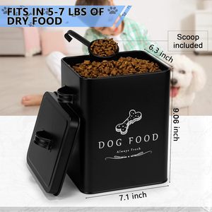 Contenant à friandises pour animaux de compagnie mignon avec ensemble de cuillères seau à nourriture pour chiens avec couvercle et poignée bac de rangement pour animaux de compagnie pour petits chiens chats nourriture sèche fraîche - Product Image 3