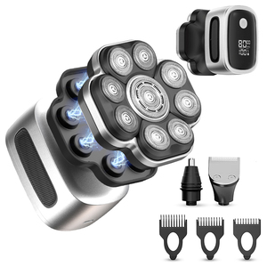 9D <b>Head</b> Shavers for Bald Men Upgraded 3 in 1 Detachable Magnetic <b>Head</b> Shaver Waterproof Rechargeable Electric <b>razor</b> - Product Image 1