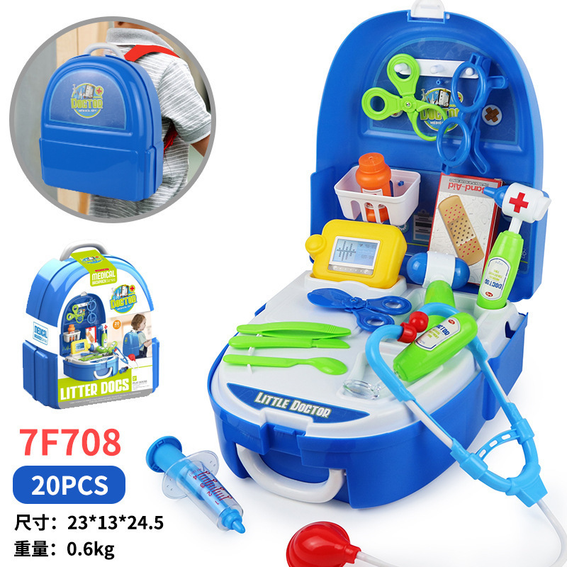 Детские игрушки для ролевых игр, рюкзак, инструменты, 6 профессий, врач, кухонный набор, ролевые Игрушки для девочек и мальчиков, подарки на день рождения
