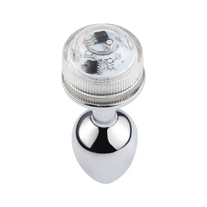 Productos sexuales para adultos, enchufe Anal remoto <span class=keywords><strong>de</strong></span> Metal sólido, luz LED, <span class=keywords><strong>cambio</strong></span> <span class=keywords><strong>de</strong></span> Color, Anal, corte trasero - Product Image 6