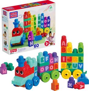 Tren de Aprendizaje del Alfabeto para Niños Pequeños, Bloques de Construcción, Juguete de Construcción para Mayores de <span class=keywords><strong>1</strong></span> Año, Bloques de Plástico, Desarrolla Habilidades Motoras Finas - Product Image 1