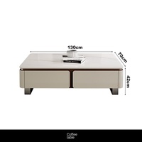 Nouvelle arrivée Meuble TV et table basse en bois massif de luxe Combinaison de rangement pour petits appartements Prêt à être expédié Fabriqué en Chine