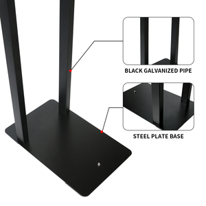 Soporte <span class=keywords><strong>de</strong></span> pie doble <span class=keywords><strong>para</strong></span> letreros <span class=keywords><strong>de</strong></span> 124 cm, <span class=keywords><strong>de</strong></span> <span class=keywords><strong>aluminio</strong></span>, con base cuadrada, <span class=keywords><strong>para</strong></span> exhibición <span class=keywords><strong>de</strong></span> información en tiendas minoristas BOZE - Product Image 3