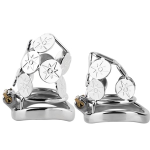 Jaula de Castidad de Metal con Diseño Hueco FRRK Coins, Candado para Pene, Dispositivo de Castidad Masculina, Candado de Castidad BDSM para Hombres - Product Image 1