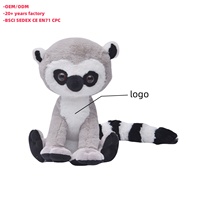 Animal sauvage en peluche réaliste anneau souple lémurien à queue enfants jouet personnalisé en peluche Simulation singe promotionnel Eco bébé peluches jouet