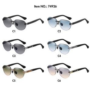 Superhot Eyewear 74926 Classic cerniere a molla da uomo occhiali da sole senza montatura sfumati - Product Image 5