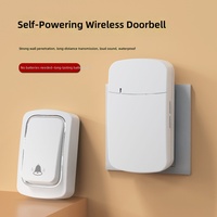 Sonnette sans fil étanche à brancher, pour usage domestique, sans câblage requis, système d'appel 433 MHz, un émetteur, deux récepteurs
