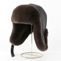 Orejeras mongolas para hombres y mujeres, gorro de piel de oveja, cálido, ruso, ushanka, de invierno