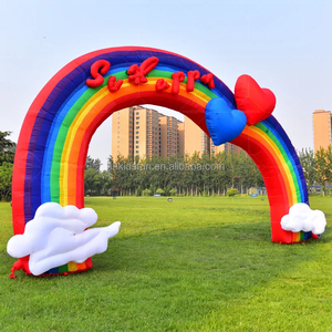 Arche gonflable publicitaire <span class=keywords><strong>pas</strong></span> chère pour événements sportifs en plein air, impression numérique, arc-en-ciel, pour la décoration d'entrée - Product Image 5