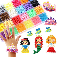 Perles Magiques à l'Eau en Gros, 15 Couleurs, 1500 Perles, Kit de Bricolage DIY, Ensemble de Perles à Pulvériser Sans Repassage, Jouet Éducatif pour Enfants