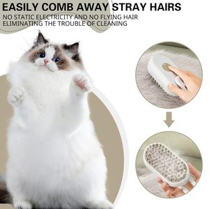 Brosse vapeur pour chat, brosse de nettoyage pour poils de chien, brosse vaporisatrice pour chat, pour massage des animaux de compagnie - Product Image 5