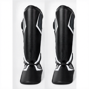 Protège-tibias élastiques en PU sur mesure OEM pour entraînement professionnel de MMA, Muay Thai et Boxe – Protection complète - Product Image 2
