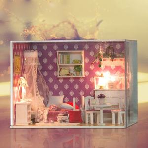 IIECREATE LED DIY Juguete <span class=keywords><strong>de</strong></span> madera para <span class=keywords><strong>casa</strong></span> <span class=keywords><strong>de</strong></span> muñecas Kit en miniatura Decoración <span class=keywords><strong>de</strong></span> Navidad Habitación <span class=keywords><strong>Casa</strong></span> <span class=keywords><strong>de</strong></span> muñecas Mini juguete educativo - Product Image 3