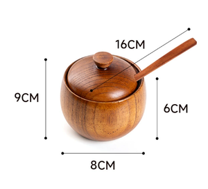 Bambus jujube ชุดโหล<span class=keywords><strong>ไม้</strong></span>ใส่เครื่องเทศอเนกประสงค์แบบพกพาดีไซน์ทันสมัยถาดใส่เครื่องปรุงความจุ150มล. สำหรับงานปาร์ตี้ - Product Image 4