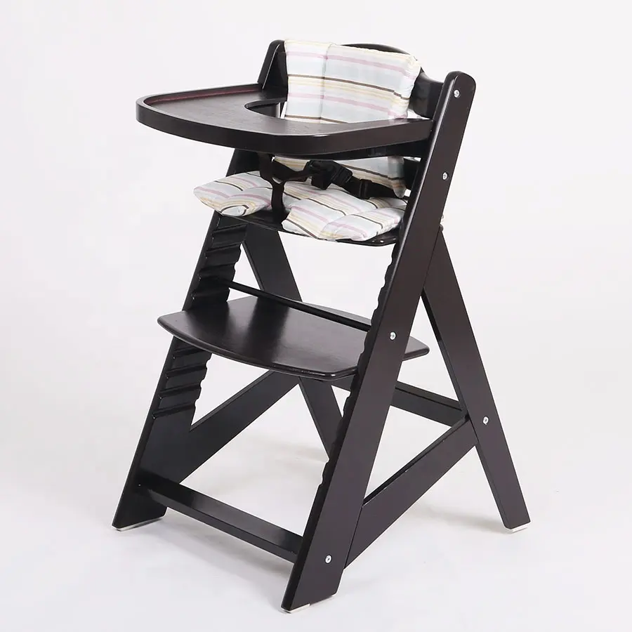 Europa EN14988 cadeira ajustável para alimentação de bebês cadeira alta de madeira para crianças babi