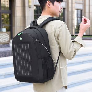 Mochila Solar Impermeable Oxford para Hombre, Estilo Casual de Negocios, Carga Solar, Tendencia 2026, Nueva Llegada, Viaje, Negra y Gris - Product Image 5