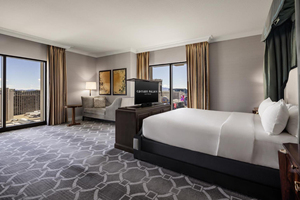 Juego de Muebles de Hotel de Lujo en Madera Oscura con Diseño Geométrico, Personalizado para Suites de Dormitorio de Resort y <span class=keywords><strong>Casino</strong></span> de 5 Estrellas y Tocador de Baño de Mármol - Product Image 2