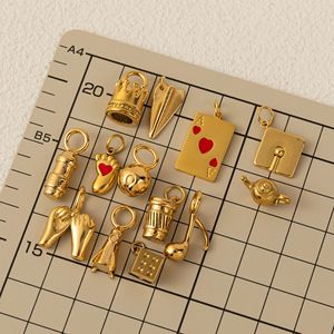 สำหรับของเล่นเคลือบทอง |   จี้ห้อยคอสแตนเลสสตีลชุบทอง 18K PVD |   ทันสมัย กันน้ำ ไม่ซีดจาง - Product Image 2