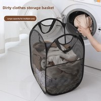 Keranjang Pakaian Kotor Lipat Besar dari Kain Polyester Minimalis Modern untuk Penyortiran dan Penyimpanan Pakaian Kotor di Kamar Mandi