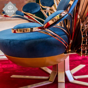 Poltrona Singola Decorativa in Metallo con Design Unico a <span class=keywords><strong>Pavone</strong></span>, Stile Moderno Italiano, Rivestimento in Tessuto per Soggiorno - Product Image 4