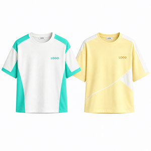 <span class=keywords><strong>Nuova</strong></span> T-shirt Sportiva Casual Trendy Stampata ad Asciugatura Rapida, Oversize, Lunga, 100% Cotone, con Elastico in Vita e Maniche Corte - Product Image 3