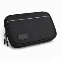 Grande trousse de rangement électronique de voyage, sac de rangement portable pour accessoires technologiques, noir, organiseur technique fin