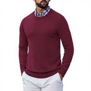 Pull décontracté pour homme en laine vintage, personnalisé avec logo brodé sur le devant, anti-plis, en maille polaire épaisse et respirante, idéal pour l'automne - Product Image 2
