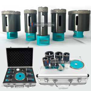 Chất Lượng Châu Âu Hai-Màu Sắc Thiết Kế Chân Không Brazed Gạch Sứ Lõi Khoan Bit Kim Cương Lỗ Saw Cutter Khoan Bit Thiết Lập - Product Image 1