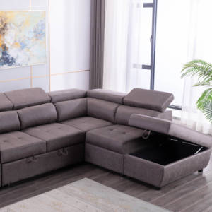 Frank Furniture Modern Multifunctional <b>Bed</b>, Extendable Wooden Living Room <b>Sofa</b> with Fabric for <b>Small</b> Spaces - Product Image 6