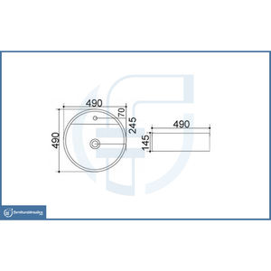 Lavabo de Porcelana Travertino de Diseño Moderno y Estilo Chino de 49 cm de Diámetro para Uso en Baños de Hotel - Product Image 2
