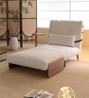 Canapé-lit moderne pour une personne Fauteuil paresseux Design Forme carrée Pliable pour le salon Villa Tissu pour l'appartement