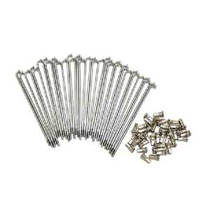 Kit de 40 rayons et nippes DM 3,00 mm x 145 mm, courbure 90°, en acier zingué, accessoires de remplacement pour roues de moto et VTT - Product Image 1