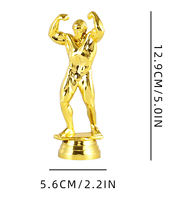 Sculpture de puissance en plastique personnalisée Figurines de musculation Statue Trophy Award Composants et accessoires GZ21