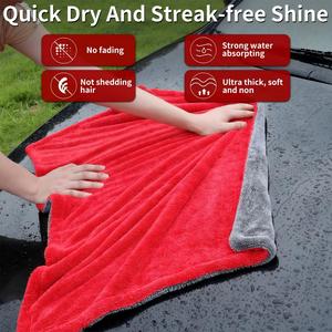 Serviette en microfibre pour voiture, ensemble <span class=keywords><strong>de</strong></span> chiffons en microfibre, serviette <span class=keywords><strong>de</strong></span> lavage <span class=keywords><strong>de</strong></span> voiture, chiffon <span class=keywords><strong>de</strong></span> nettoyage en microfibre, chiffon <span class=keywords><strong>de</strong></span> séchage rapide pour voiture, Auto Trockentuch - Product Image 2