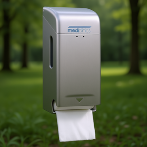Dispenser Doppio per Igiene MediClinics in Acciaio Inox Finitura Satinata da Parete - Product Image 3