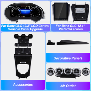 Autoradio Android Navihua 12,1'' avec GPS, nouveaux kits de mise à niveau Tesla pour Mercedes Classe C GLC 2015-2022, multimédia <span class=keywords><strong>Carplay</strong></span> - Product Image 5