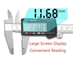 Calibrador digital de acero inoxidable <span class=keywords><strong>con</strong></span> pantalla LCD grande Calibradores <span class=keywords><strong>Vernier</strong></span> de 6 <span class=keywords><strong>pulgadas</strong></span>/150mm Conversión <span class=keywords><strong>en</strong></span> <span class=keywords><strong>pulgadas</strong></span> <span class=keywords><strong>y</strong></span> milímetros - Product Image 2