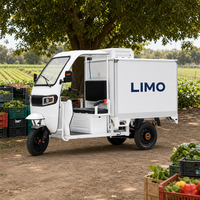 Tricycle de livraison réfrigéré de 1,5 m avec unité de réfrigération intégrée au toit pour le marché communautaire, capacité de 1500 L