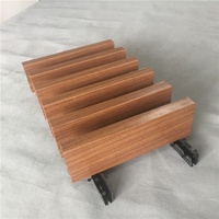Top vente U fente aluminium bande déflecteur industriel métal linéaire bois déflecteur plafond pour décoration intérieure artistique plafonds