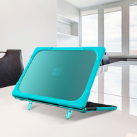 Universal Model 1769 1867 Heavy Duty Kasar TPU Tahan Guncangan Lipat Bracket Laptop Case untuk Microsoft Surface Laptop 2/3 13.5 Inci