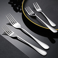 Fourchette en acier inoxydable Yolecen pour usage domestique - Fourchette à pâtes et à steak de style occidental 1010, fourchette à dessert et à fruits à long manche épaissi, fourchette à salade