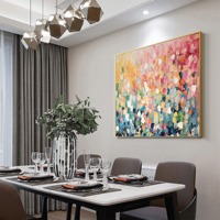 Art mural encadré texturé Abstrait 3D Texturé Peinture à l'huile faite à la main Décoration de salon Peinture sur toile moderne colorée décorative