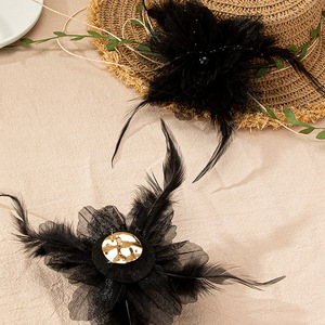 <span class=keywords><strong>Retro</strong></span> phóng đại thanh lịch thời trang Tính khí Bông tai hợp thời trang mới ngọc trai lông hoa bông tai Phụ kiện - Product Image 6