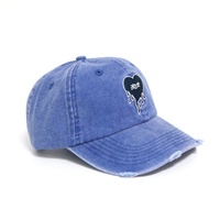 Venta al por mayor personalizado bordado Europeo Americano de alta calidad al aire libre de marca Casual Vintage lavado desgastado clásico papá gorra