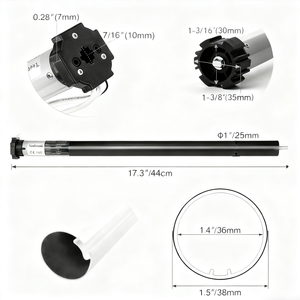 Smart Electric Metal Plain Blinds <strong>Motor</strong> 1.5" Shade Tube AC 110V-240V Plug-in 38mm Tubular <strong>Motor</strong> Remote Motorized <strong>Roller</strong> Shade - Product Image 6