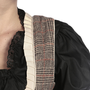 Vestido Tradicional Alemán (Dirndl) de la Mejor Calidad para Mujer, Estilo Delantal de Tweed a Cuadros, Manga Corta, Cuello Cuadrado, Mini, para Fiestas y Celebraciones - Product Image 4