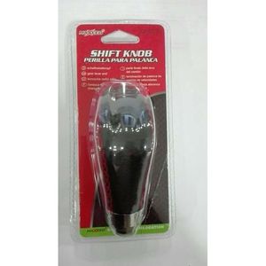 Shift <b>Knob</b> For Car <b>Gear</b> Lever Black Chrome Finish Universal Fit - Product Image 1