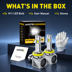 หลอดไฟหน้ารถยนต์ AUXITO รุ่นใหม่ล่าสุด H8 H9 H11 H16 ชุดเปลี่ยนหลอดไฟ LED M6 Ultra Series 150W 24000 ลูเมนส์ ชุด HID Halogen LED - Product Image 6