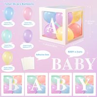 Boîte à lettres pour nom de bébé, 4 pièces, boîte transparente pour révélation du sexe, pour anniversaire, mariage, fête prénatale, décoration de fête, fournitures de fête