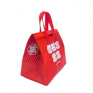 Sac isotherme en aluminium non tissé écologique, imperméable, pliable, portable et réutilisable, avec motif de dessin animé, pour plats à emporter - Product Image 1